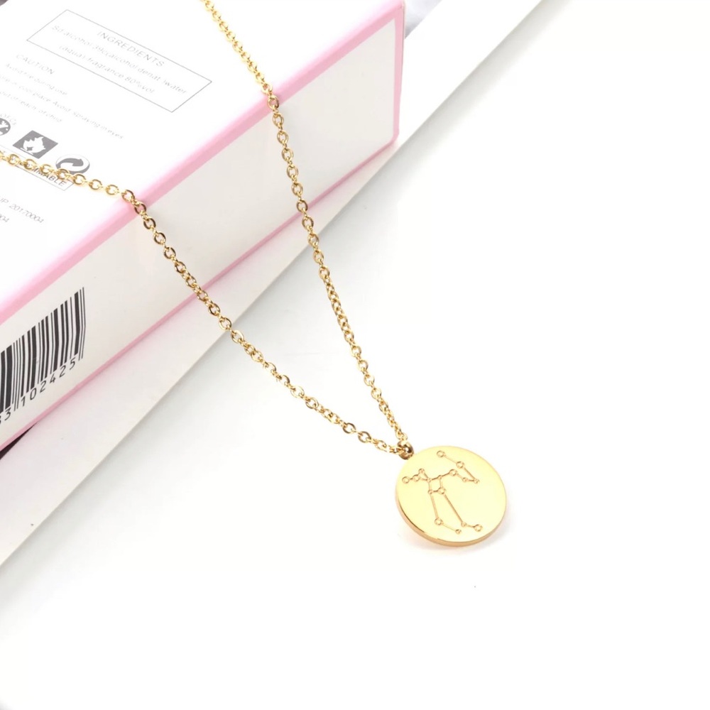 ✨SOLD OUT✨Sagittarius Constellation Engraved Necklace✨ - Picture 4 of 8